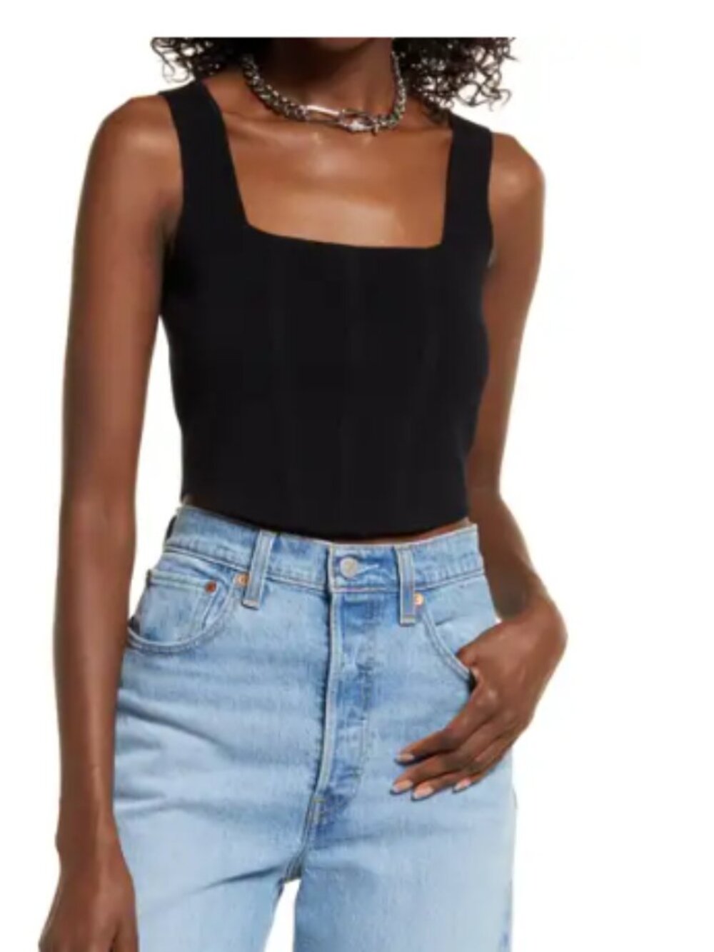 Open Edit Corset Sweater